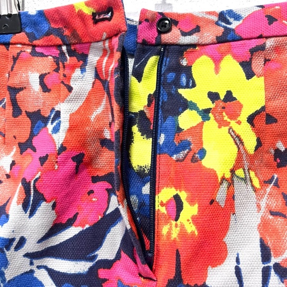 LOFT Pink and Yellow Pencil Skirt Knee-Length Office Wear 2 - Picture 3 of 6